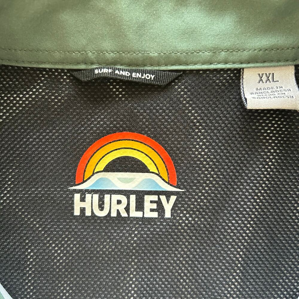 Hurley men’s green Hawaiian print short sleeve button-down size XXL 
￼ - Picture 3 of 8